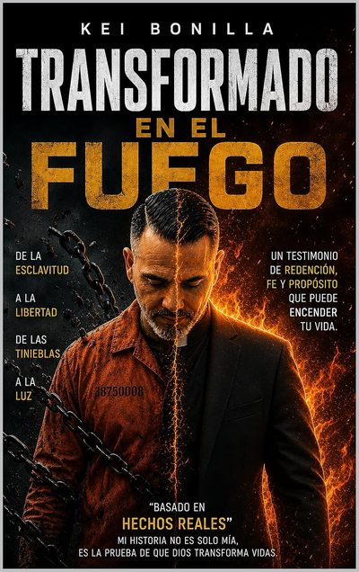 Portada del libro Transformado en el Fuego, de Kei Bonilla