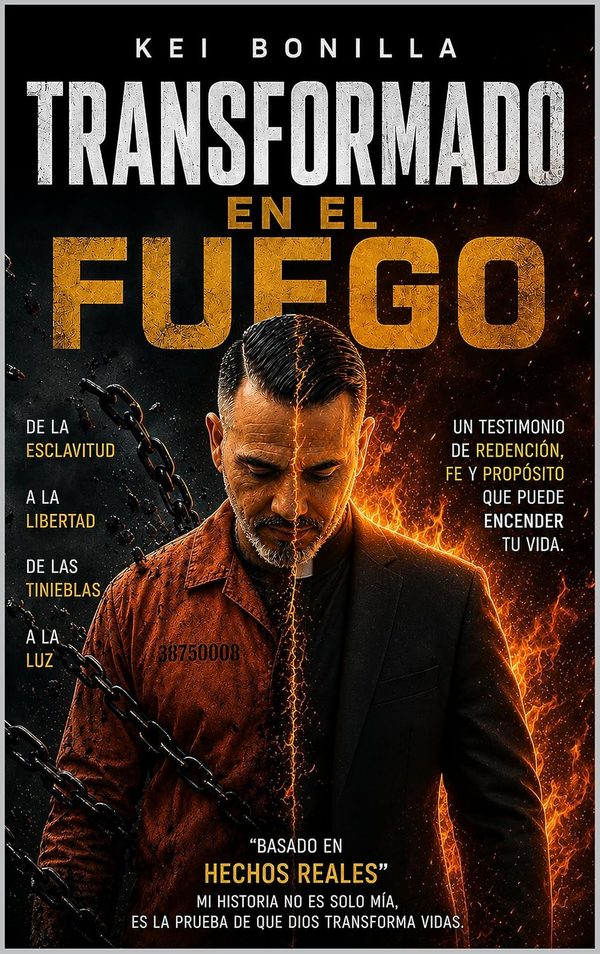Portada del libro Transformado en el Fuego, de Kei Bonilla